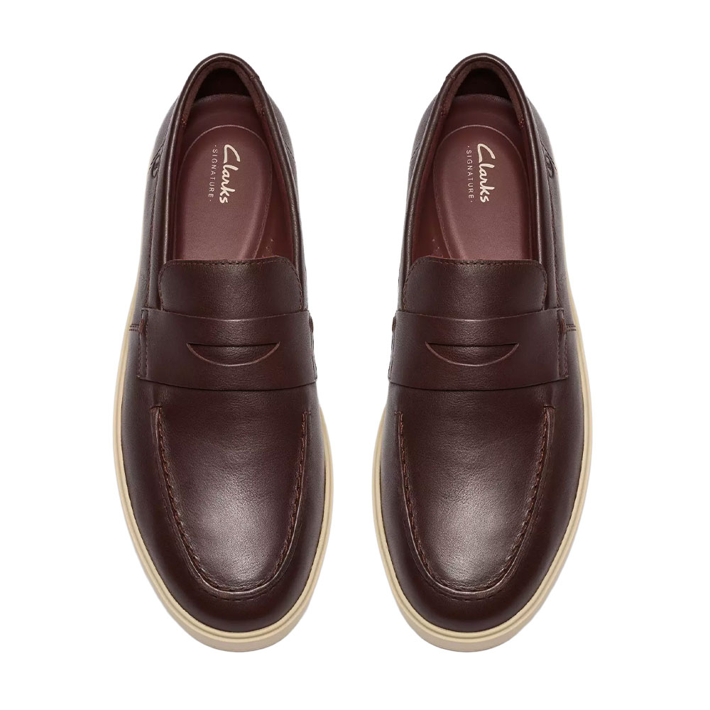 CLARKS</br>Clarks LOCKFORD EASY Ανδρικά Μοκασίνια/Loafers Καφέ Δέρμα