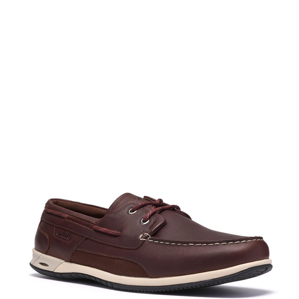 CLARKS</br>Clarks ORSON SAIL Ανδρικά Boat-shoes/Ιστιοπλοϊκά Καφέ Δέρμα