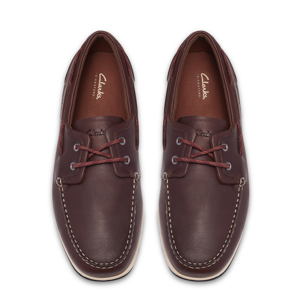 CLARKS</br>Clarks ORSON SAIL Ανδρικά Boat-shoes/Ιστιοπλοϊκά Καφέ Δέρμα