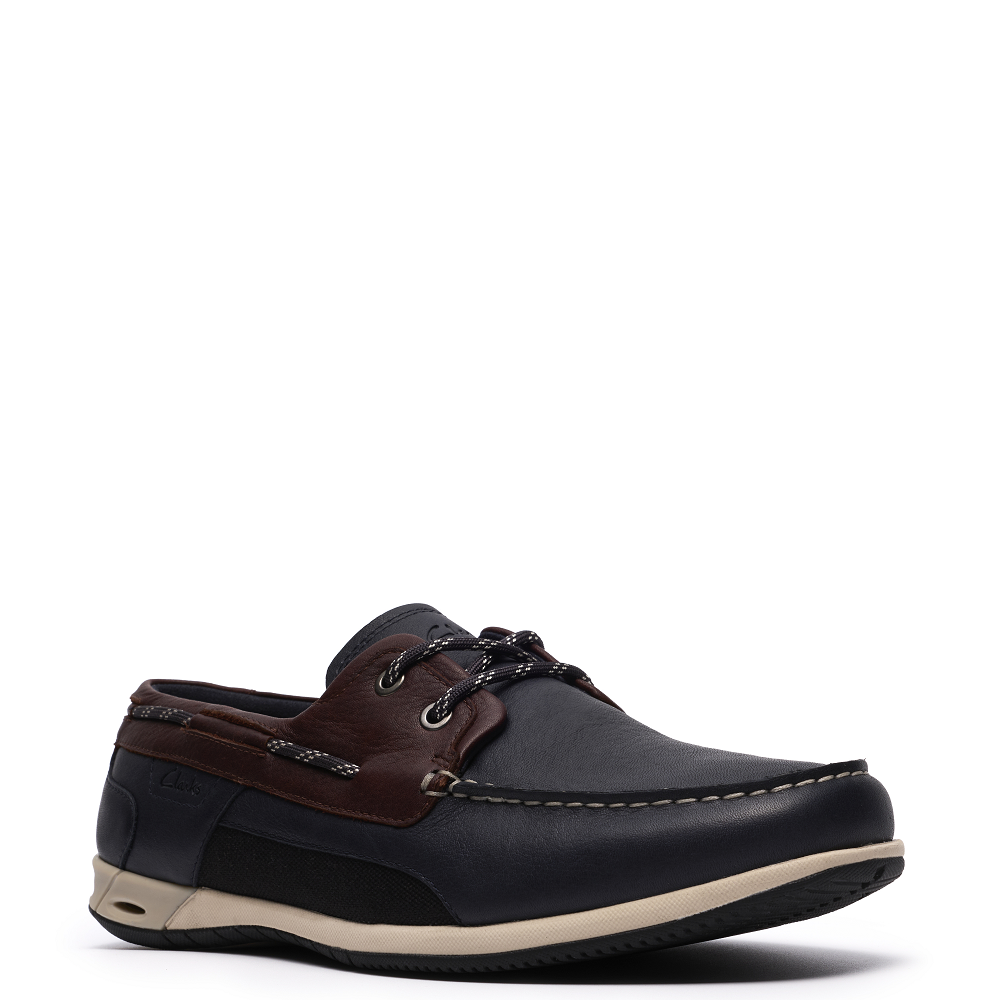 CLARKS</br>Clarks ORSON SAIL Ανδρικά Boat-shoes/Ιστιοπλοϊκά Μπλε Δέρμα