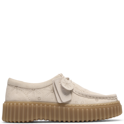 Clarks TORHILL BEE Γυναικεία Casual Παπούτσια Εκρού Suede