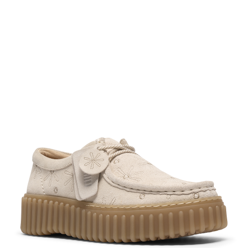 Clarks TORHILL BEE Γυναικεία Casual Παπούτσια Εκρού Suede