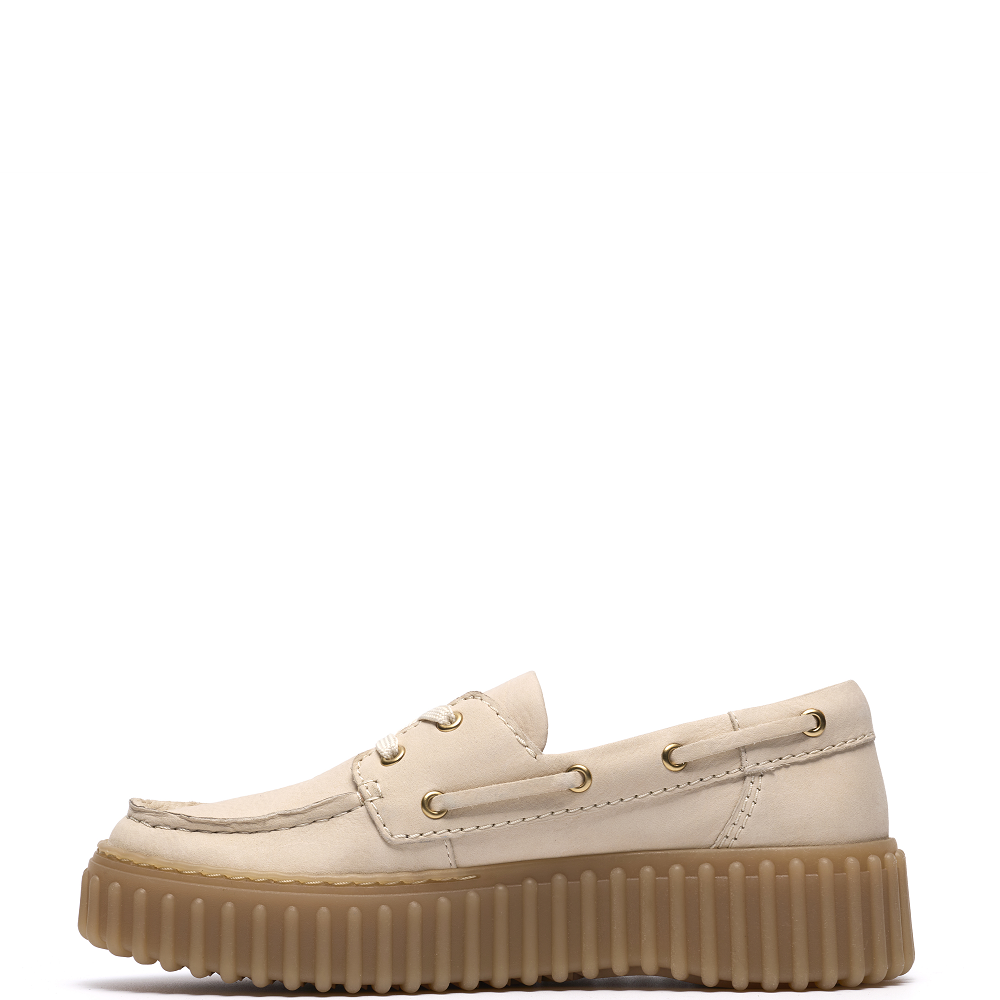 CLARKS</br>Clarks TORHILL BOAT Γυναικεία Ιστιοπλοϊκά Παπούτσια Εκρού Nubuck 