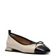 CLARKS</br>Clarks UBREE15 POPPY Γυναικείες Μπαλαρίνες Εκρού/Μαύρο Δέρμα