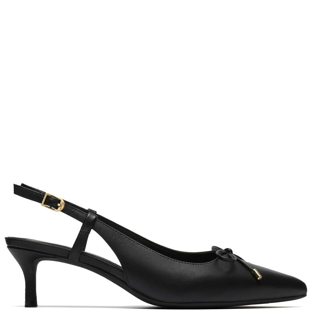 CLARKS</br>Clarks ZAREY BOW Γυναικεία Slingback Μαύρο Δέρμα