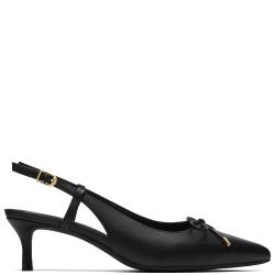 CLARKS</br>Clarks ZAREY BOW Γυναικεία Slingback Μαύρο Δέρμα