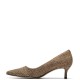 CLARKS</br>Clarks ZAREY COURT Γυναικείες Γόβες Μπεζ Animal Suede