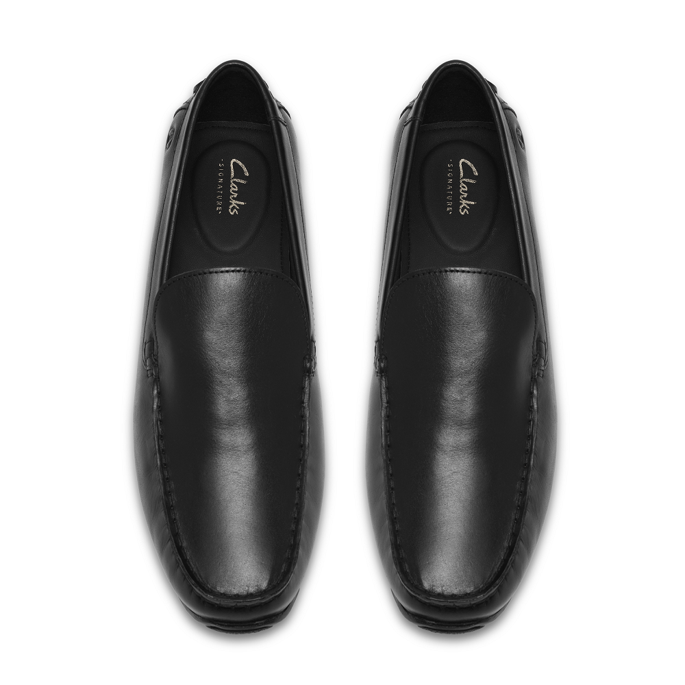 CLARKS</br>Clarks CORSLEY PLAIN Ανδρικά Μοκασίνια/Loafers Μαύρο Δέρμα