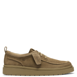 CLARKS</br>Clarks POLDEN MOC Ανδρικά Δετά Παπούτσια Μπεζ Suede