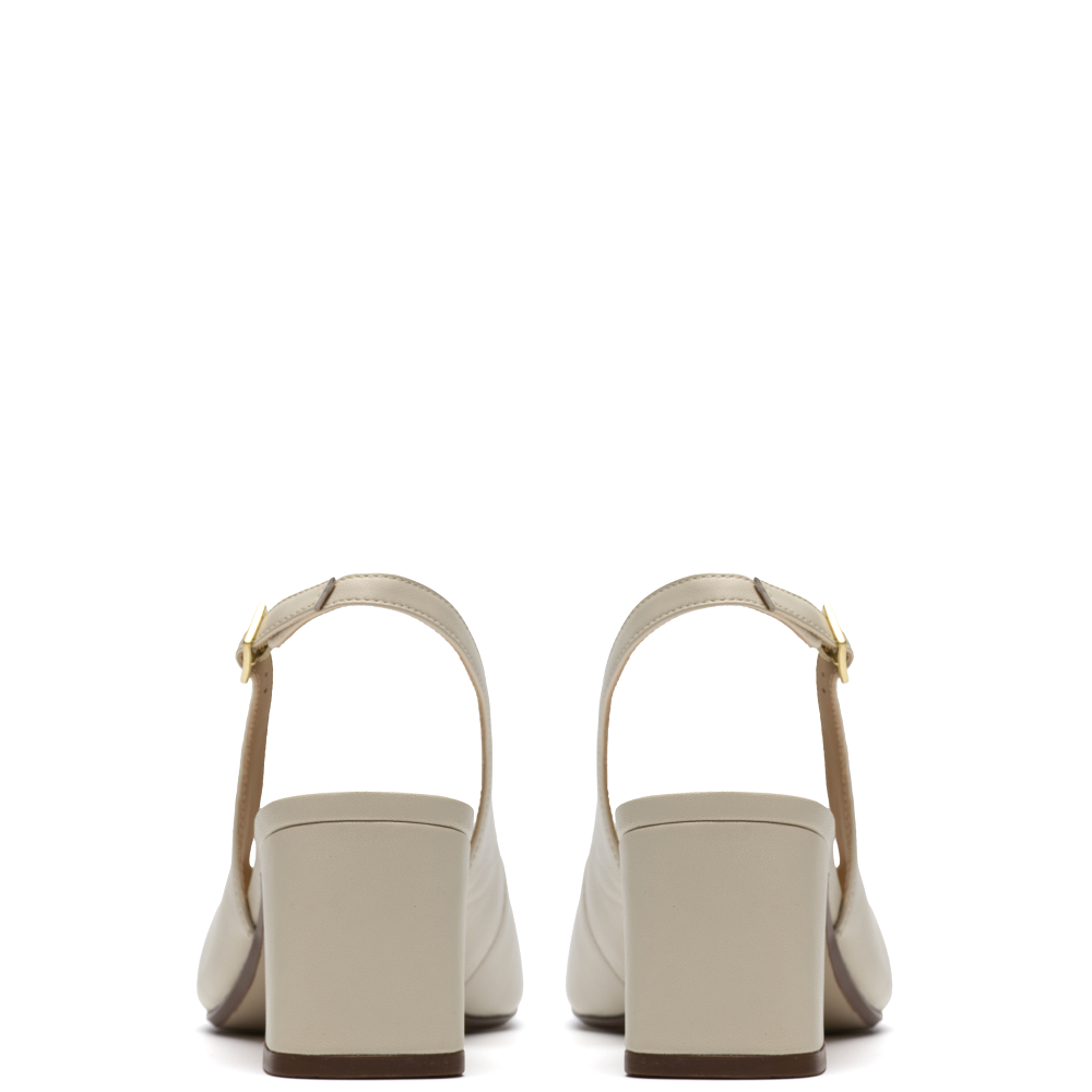 CLARKS</br>Clarks FERNIE SLING Γυναικεία Slingback Εκρού Δέρμα