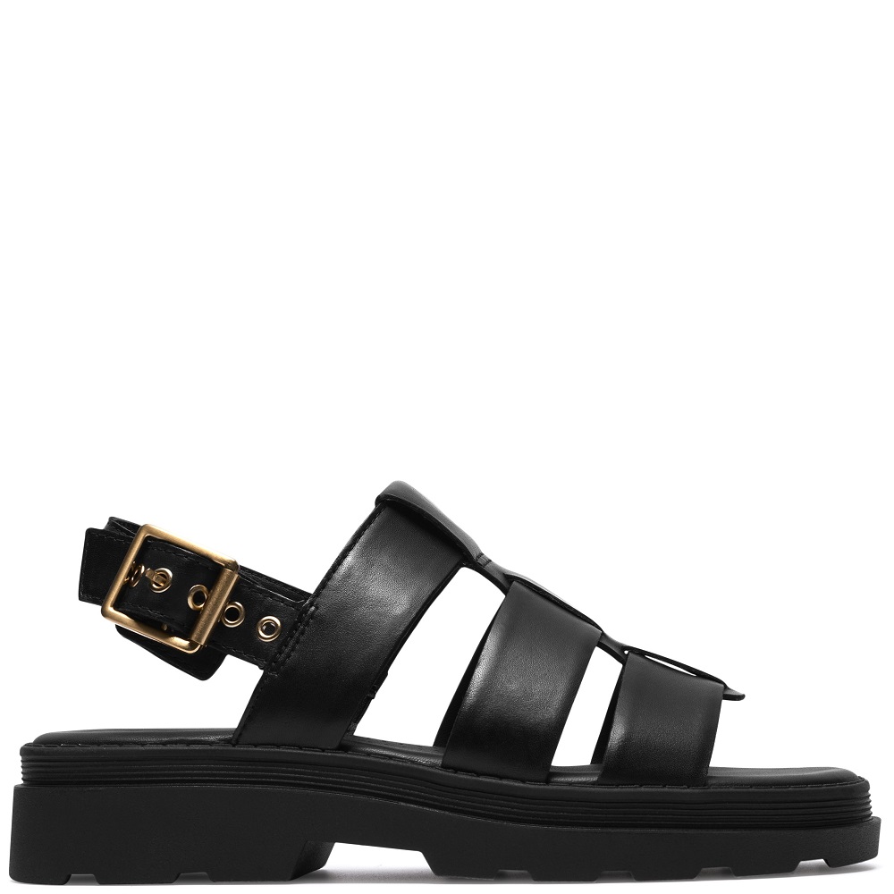 CLARKS</br>Clarks ORINOCO3 STRAP Γυναικεία Σανδάλια Μαύρο Δέρμα