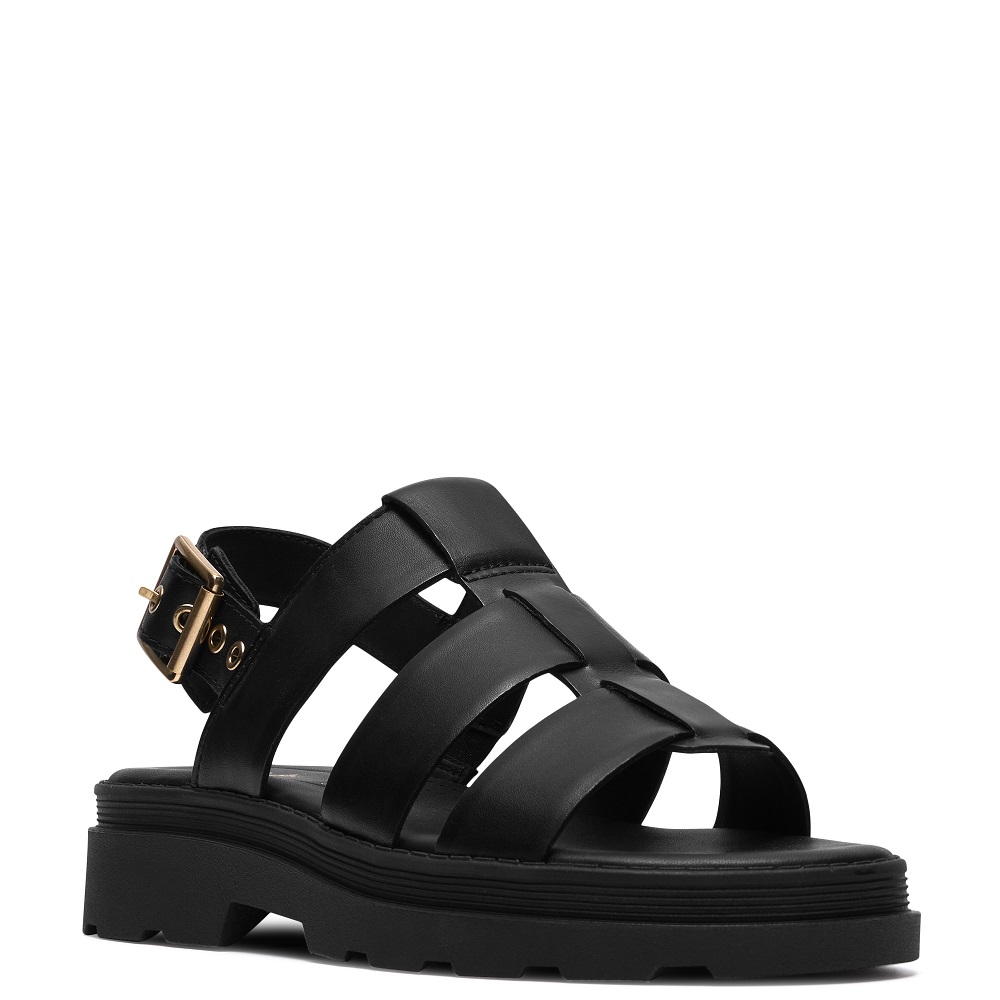 CLARKS</br>Clarks ORINOCO3 STRAP Γυναικεία Σανδάλια Μαύρο Δέρμα