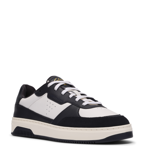 Clarks BOSTOCK LACE Ανδρικά Sneakers Μπλε/Λευκό Δέρμα