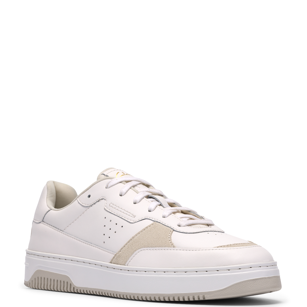 CLARKS</br>Clarks BOSTOCK LACE Ανδρικά Sneakers Λευκό Δέρμα