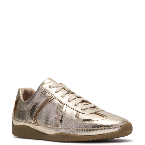 Clarks MERIDOR LO Γυναικεία Sneakers Χρυσό Δέρμα