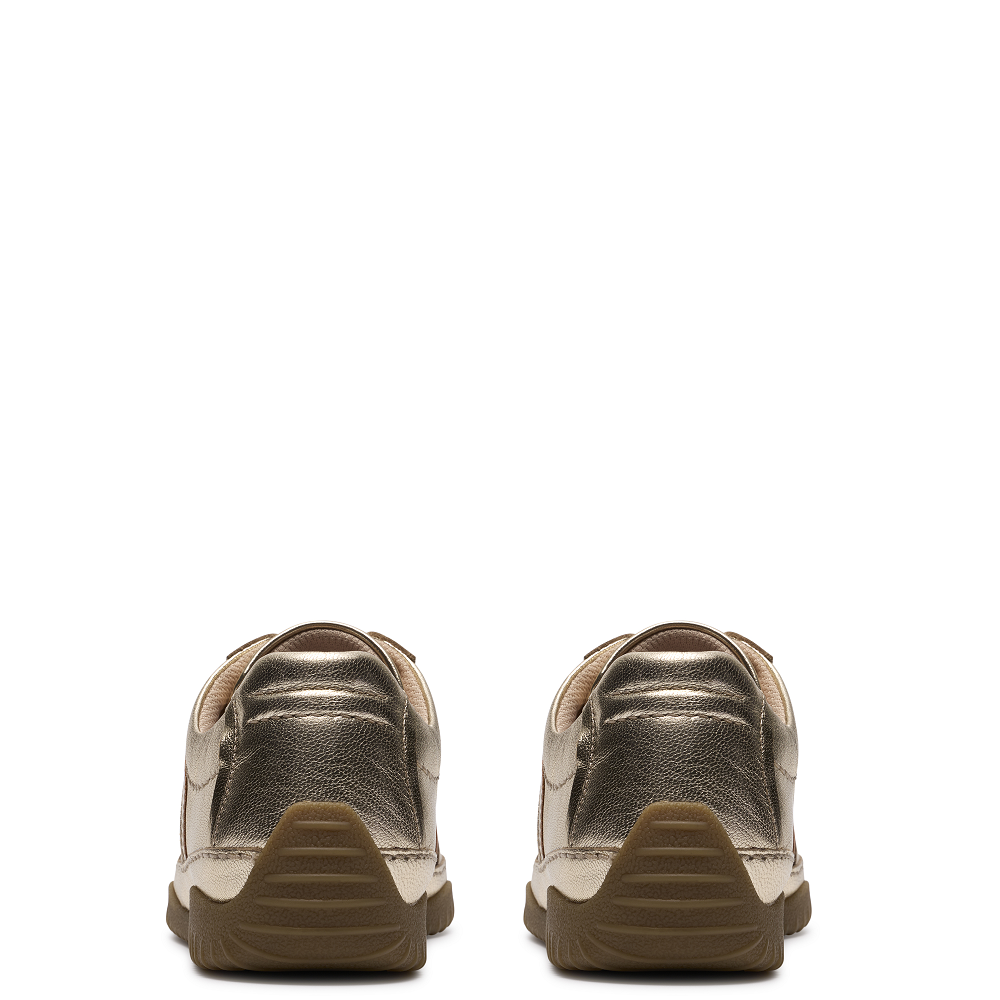CLARKS</br>Clarks MERIDOR LO Γυναικεία Sneakers Χρυσό Δέρμα
