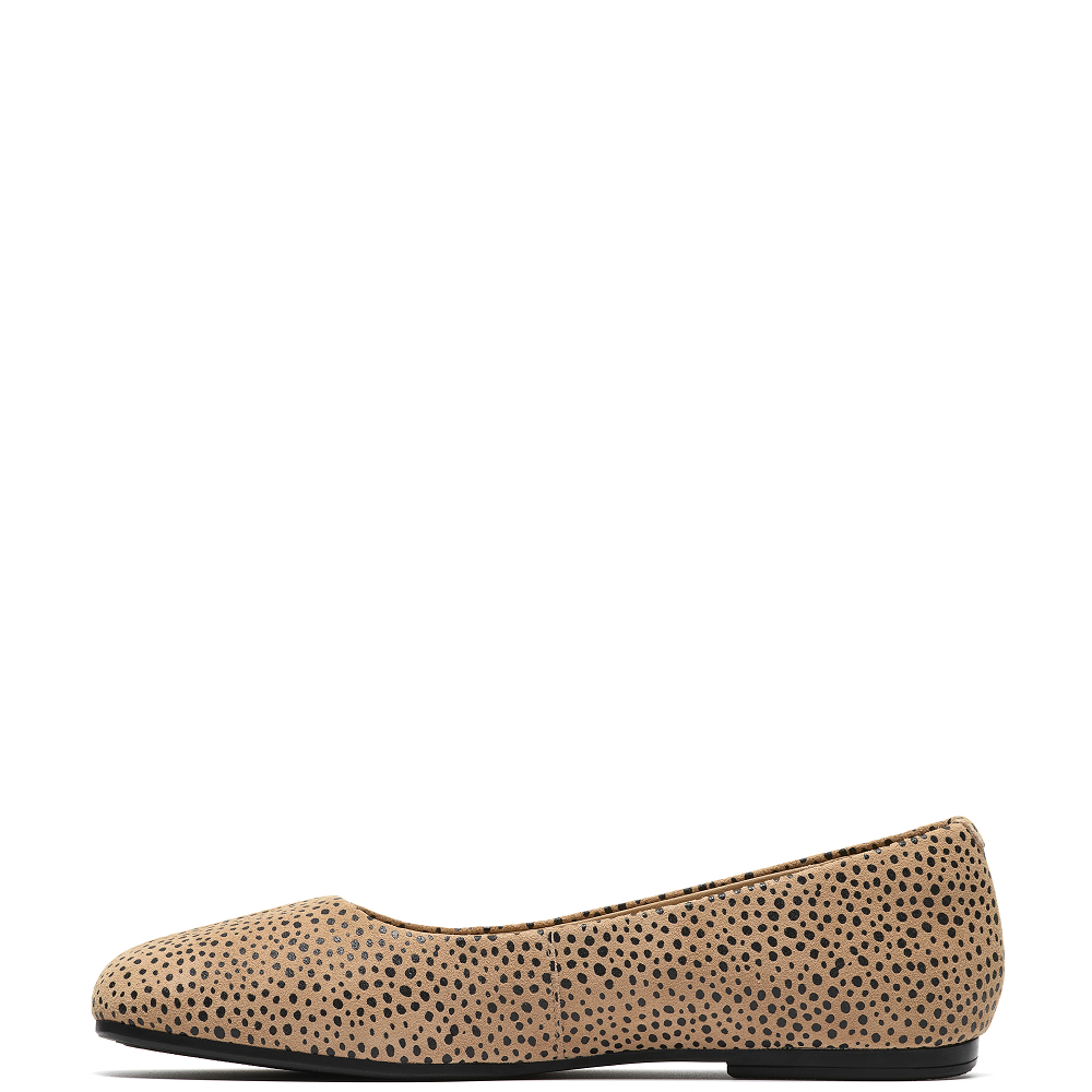 CLARKS</br>Clarks LIVIA LILY Γυναικείες Μπαλαρίνες Μπεζ Animal Suede