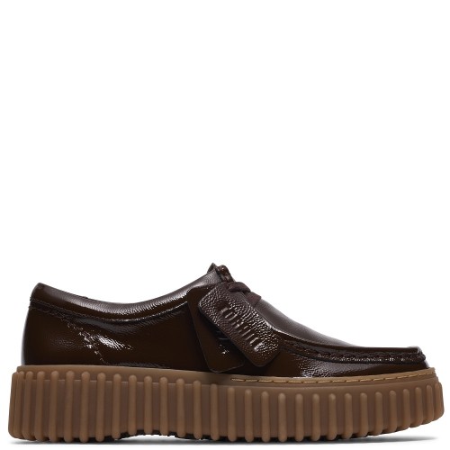 Clarks TORHILL BEE Γυναικεία Casual Παπούτσια Καφέ Λουστρίνι