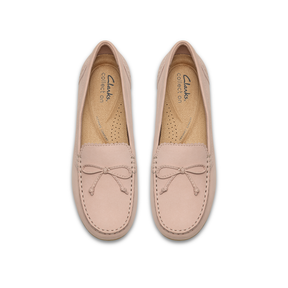 CLARKS</br>Clarks ELLIOTTE SAIL Γυναικεία Μοκασίνια Ροζ Nubuck