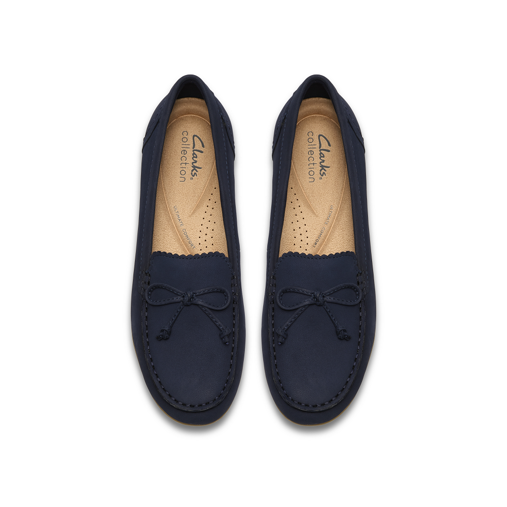 CLARKS</br>Clarks ELLIOTTE SAIL Γυναικεία Μοκασίνια Μπλε Nubuck