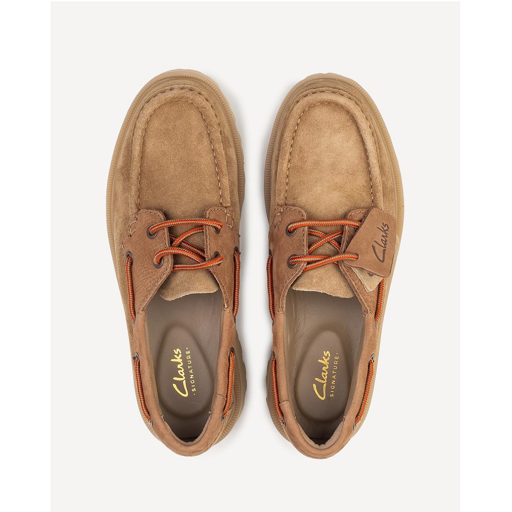 CLARKS</br>Clarks CLEYHILL BOAT Γυναικεία Boat-shoes/Ιστιοπλοϊκά Μπεζ Suede