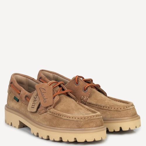 Clarks CLEYHILL BOAT Γυναικεία Boat-shoes/Ιστιοπλοϊκά Μπεζ Suede
