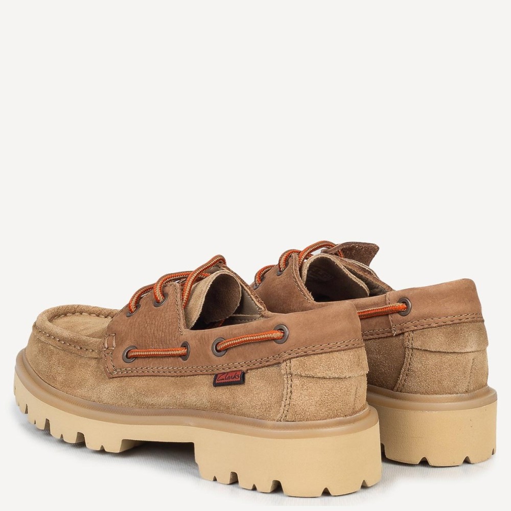 CLARKS</br>Clarks CLEYHILL BOAT Γυναικεία Boat-shoes/Ιστιοπλοϊκά Μπεζ Suede
