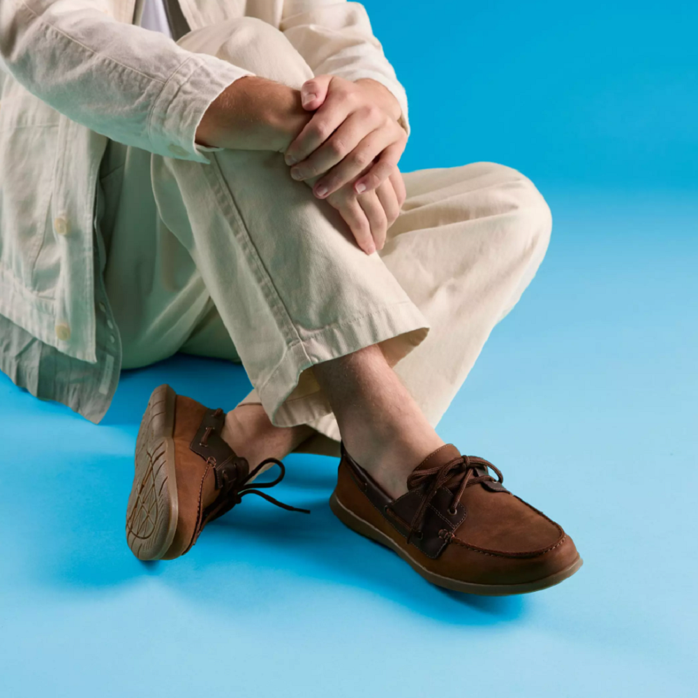 CLARKS</br>Clarks FLEXWAY 2EYE Ανδρικά Boat-shoes/Ιστιοπλοϊκά Καφέ Nubuck Δέρμα