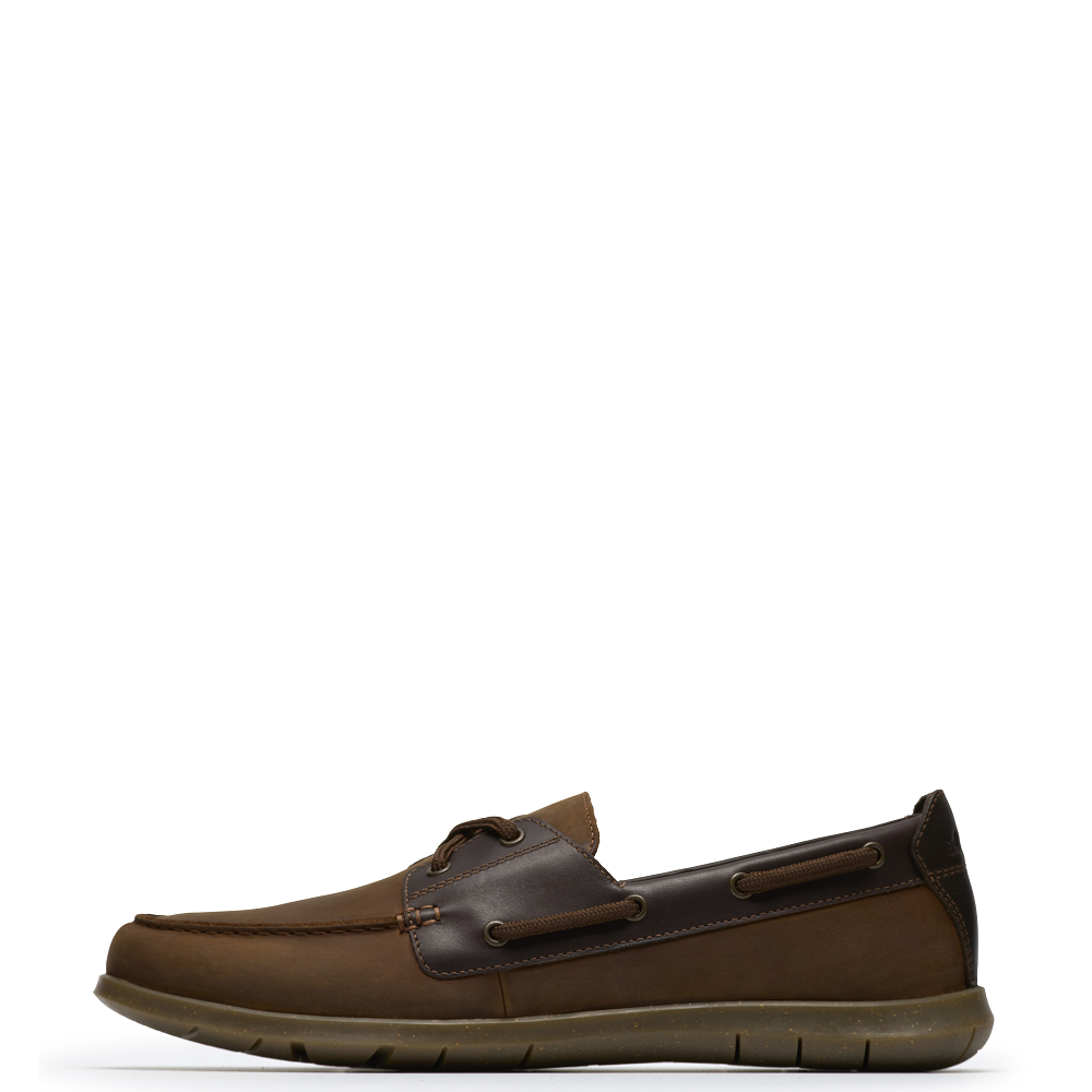 CLARKS</br>Clarks FLEXWAY 2EYE Ανδρικά Boat-shoes/Ιστιοπλοϊκά Καφέ Nubuck Δέρμα