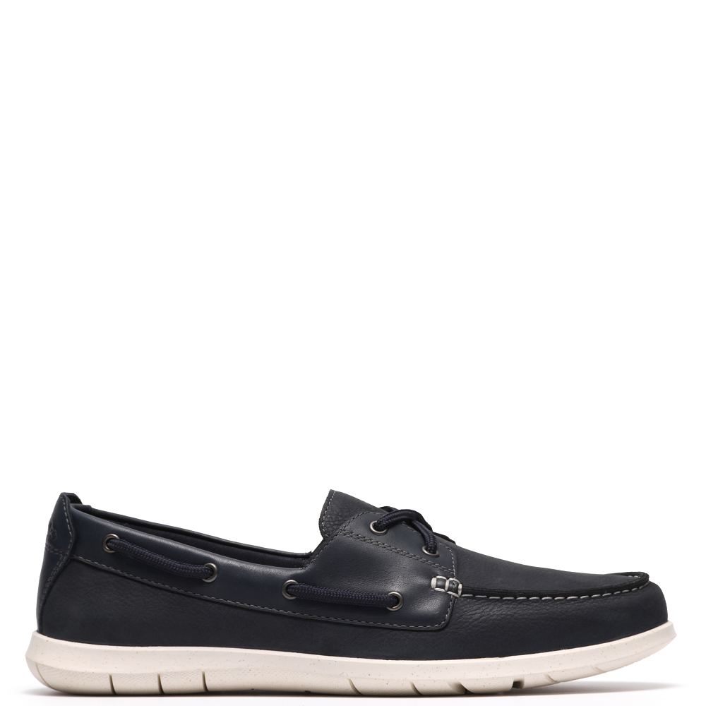CLARKS</br>Clarks FLEXWAY 2EYE Ανδρικά Boat-shoes/Ιστιοπλοϊκά Μπλε Nubuck Δέρμα