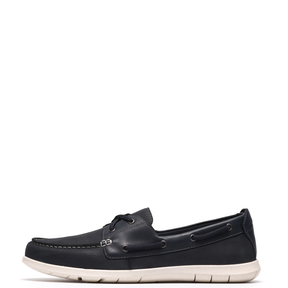 CLARKS</br>Clarks FLEXWAY 2EYE Ανδρικά Boat-shoes/Ιστιοπλοϊκά Μπλε Nubuck Δέρμα