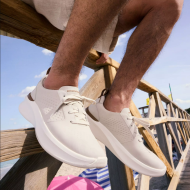 Clarks SOLEVANA STYLE Ανδρικά Sneakers Εκρού/Off White Nubuck Δέρμα