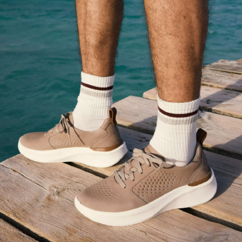 Clarks SOLEVANA STYLE Ανδρικά Sneakers Μπεζ Nubuck Δέρμα