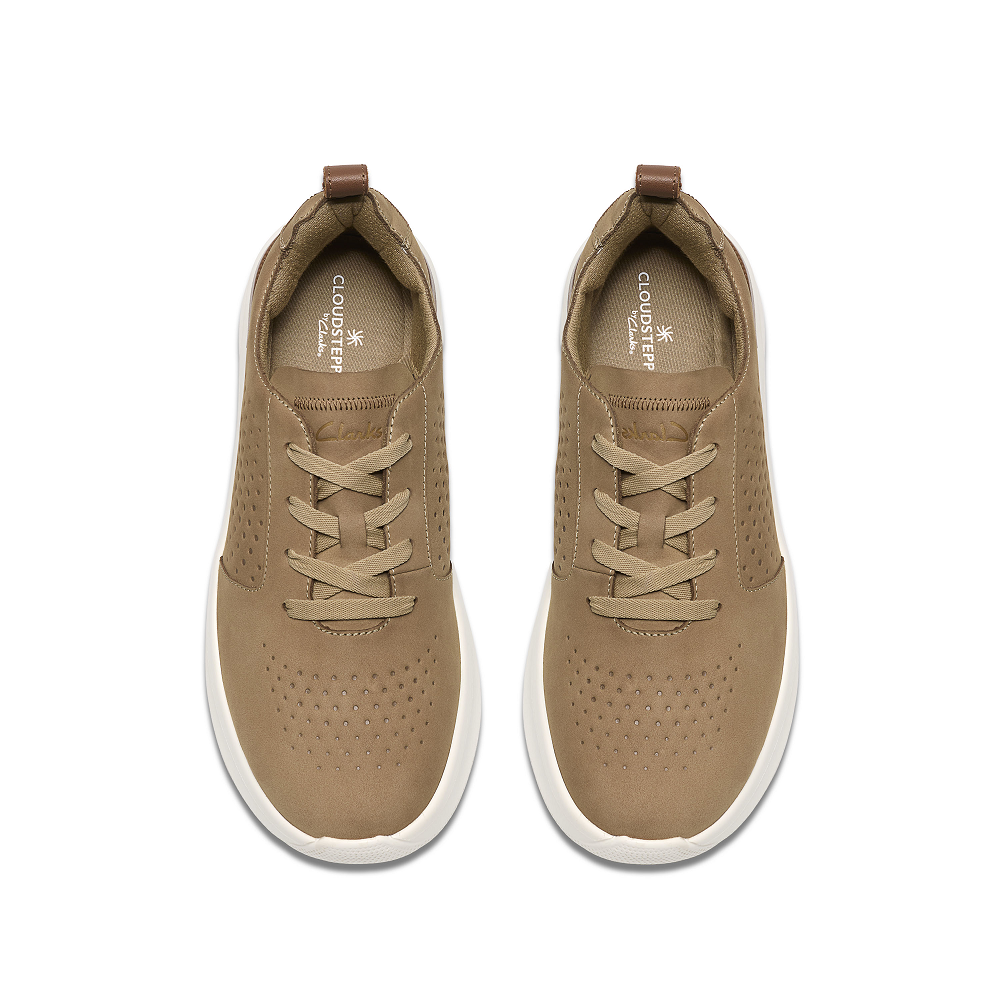 CLARKS</br>Clarks SOLEVANA STYLE Ανδρικά Sneakers Μπεζ Nubuck Δέρμα