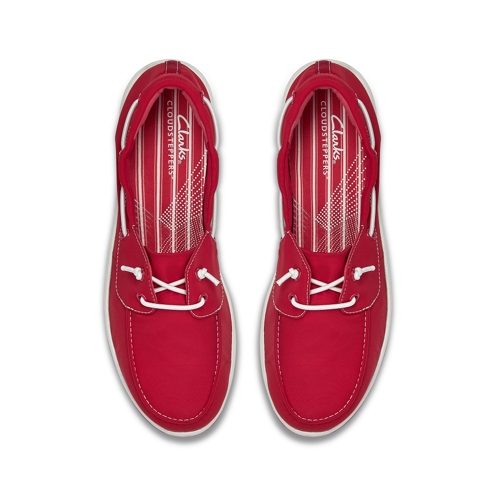 CLARKS</br>Clarks BRINKLEY EDGE BOAT Γυναικεία Boat-shoes/Ιστιοπλοϊκά Κόκκινο CLARKS</br>Clarks BRINKLEY EDGE BOAT Γυναικεία Boat-shoes/Ιστιοπλοϊκά Κόκκινο