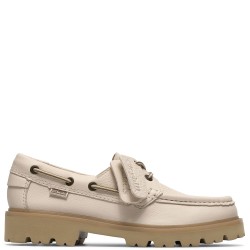 CLARKS</br>Clarks CLEYHILL BOAT Γυναικεία Boat-shoes/Ιστιοπλοϊκά Εκρού Δέρμα