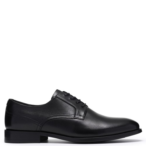 Clarks BOWBURN LACE Ανδρικά Δετά Παπούτσια Μαύρο Δέρμα