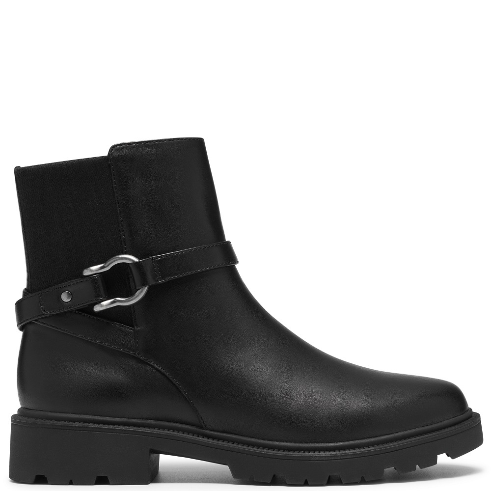 CLARKS</br>Clarks CODE L BAY Γυναικεία Μποτάκια Μαύρο Δέρμα CLARKS</br>Clarks CODE L BAY Γυναικεία Μποτάκια Μαύρο Δέρμα