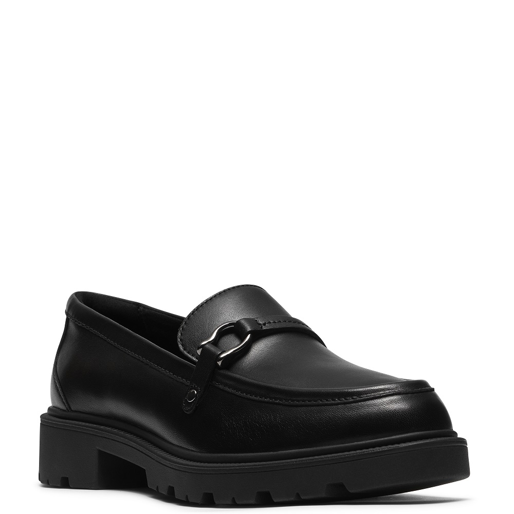 CLARKS</br>Clarks CODE L STEP Γυναικεία Μοκασίνια Μαύρο Δέρμα CLARKS</br>Clarks CODE L STEP Γυναικεία Μοκασίνια Μαύρο Δέρμα