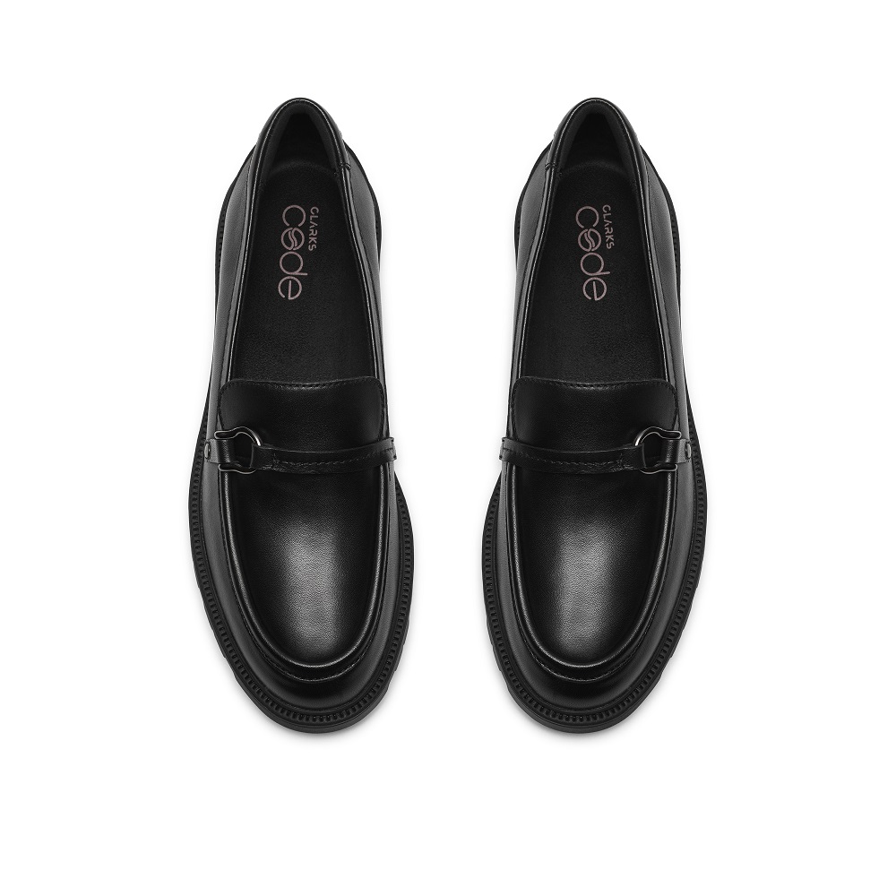 CLARKS</br>Clarks CODE L STEP Γυναικεία Μοκασίνια Μαύρο Δέρμα CLARKS</br>Clarks CODE L STEP Γυναικεία Μοκασίνια Μαύρο Δέρμα
