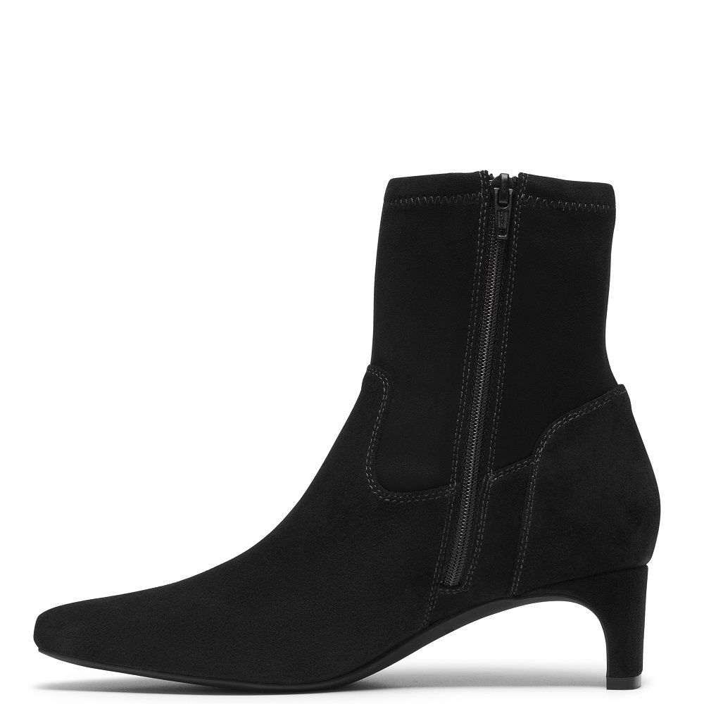 CLARKS</br>Clarks EDINA STRETCH Γυναικεία Μποτάκια Μαύρο Suede