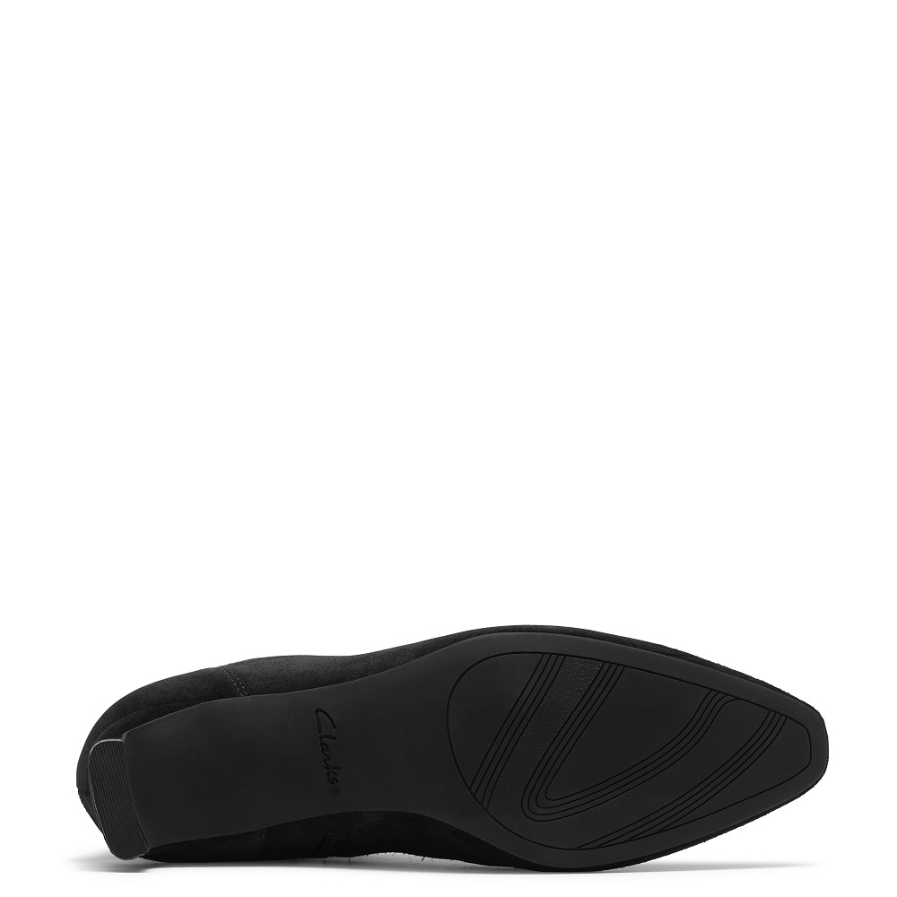 CLARKS</br>Clarks EDINA STRETCH Γυναικεία Μποτάκια Μαύρο Suede