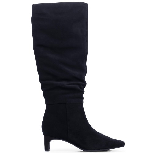 Clarks EDINA SLOUCH Γυναικείες Μπότες Μαύρο Suede