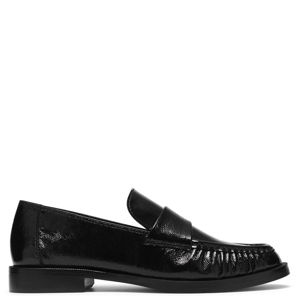 CLARKS</br>Clarks STRAVEN2 STEP Γυναικεία Μοκασίνια Μαύρο Δέρμα Λουστρίνι