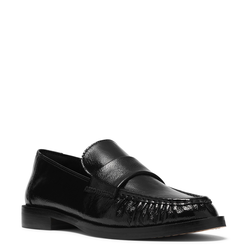 CLARKS</br>Clarks STRAVEN2 STEP Γυναικεία Μοκασίνια Μαύρο Δέρμα Λουστρίνι
