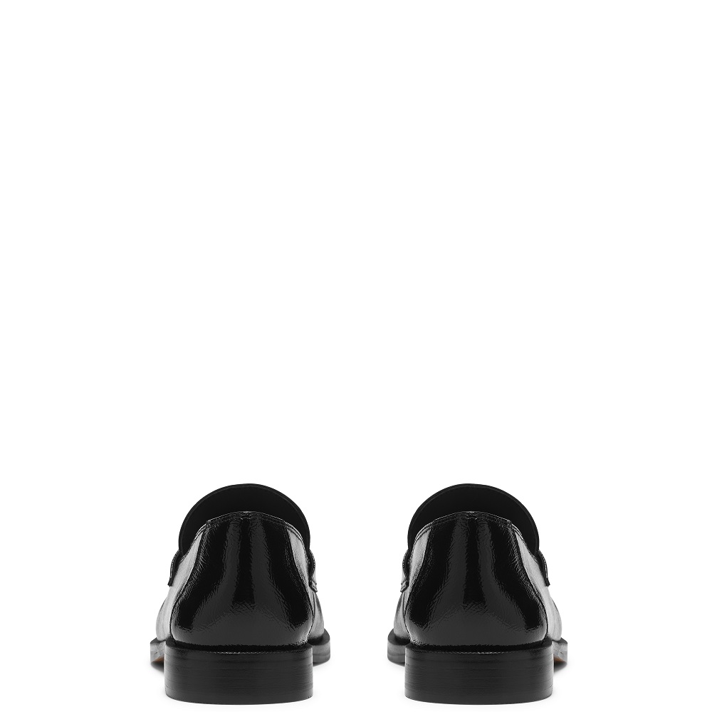 CLARKS</br>Clarks STRAVEN2 STEP Γυναικεία Μοκασίνια Μαύρο Δέρμα Λουστρίνι