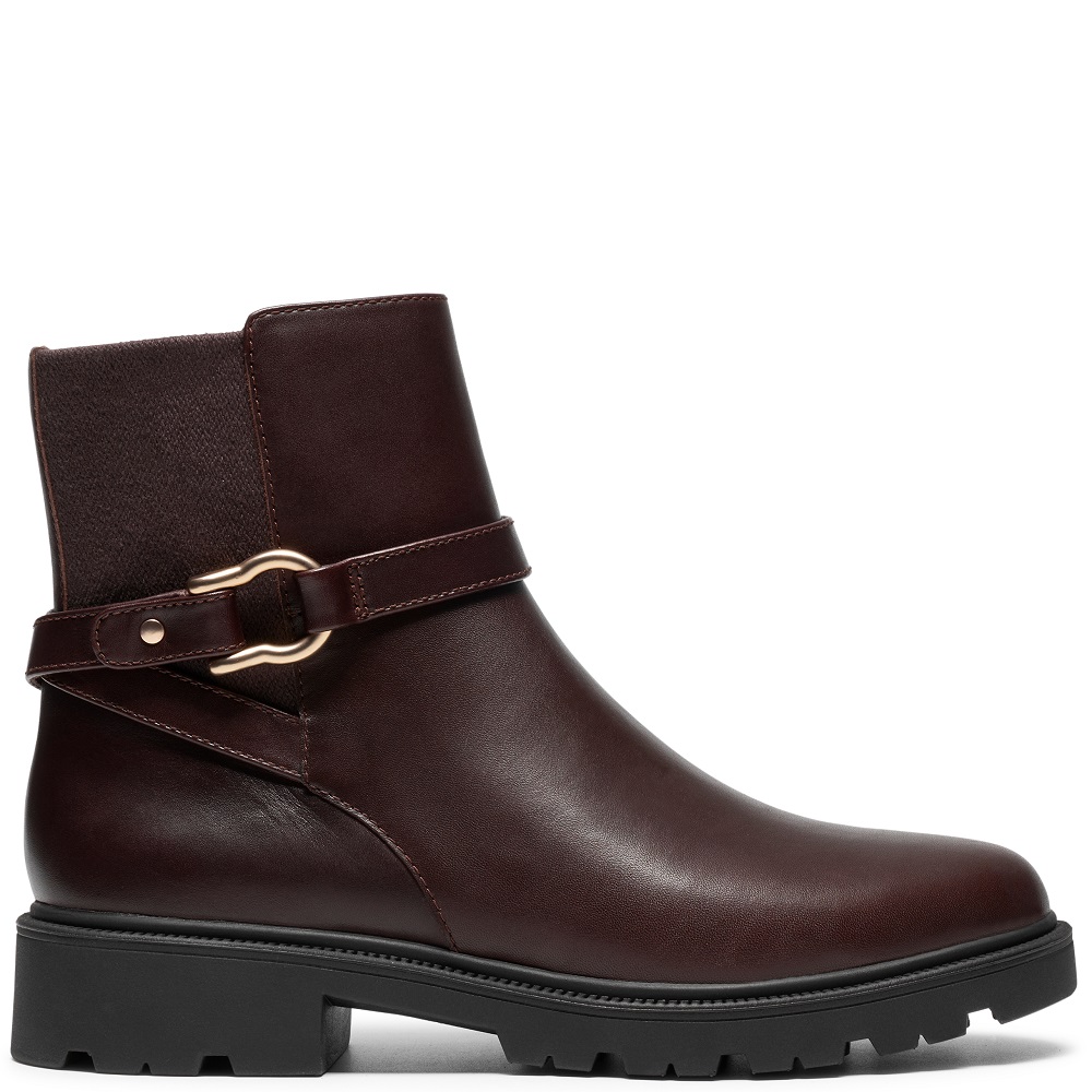 CLARKS</br>Clarks CODE L BAY Γυναικεία Μποτάκια Καφέ Δέρμα
