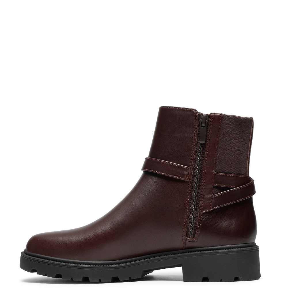 CLARKS</br>Clarks CODE L BAY Γυναικεία Μποτάκια Καφέ Δέρμα