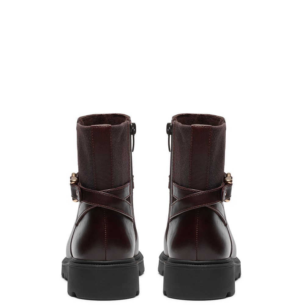 CLARKS</br>Clarks CODE L BAY Γυναικεία Μποτάκια Καφέ Δέρμα