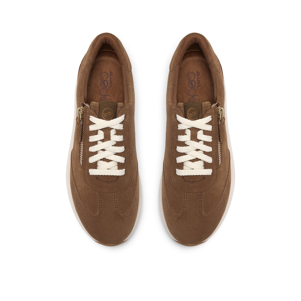 CLARKS</br>Clarks CODE R RUN Γυναικεία Sneakers Ταμπά Suede CLARKS</br>Clarks CODE R RUN Γυναικεία Sneakers Ταμπά Suede